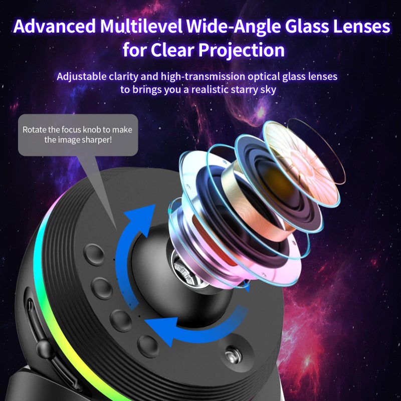 VanSmaGo Meteor Galaxy Projector, 13 in 1 Planetarium Star Projector Starry Sky Night Light with Solar System Constellation Moon for Kids Adults Bedroom Ceiling Home Theater Living Room Decor - Image 3