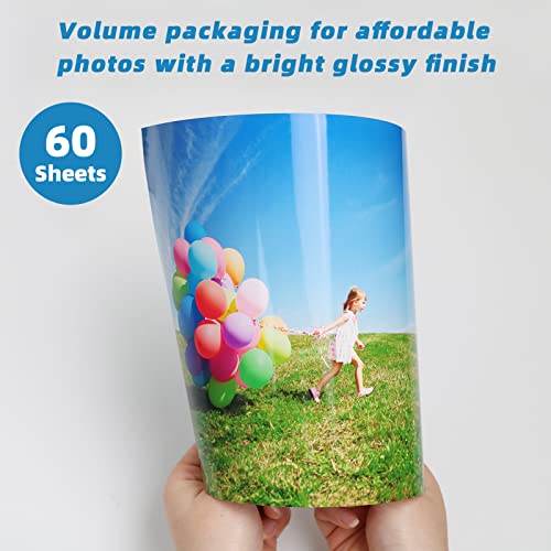 Uinkit 11 x 17 Thick Photo Paper Glossy 11x17 60Sheets 62lb Inkjet Heavyweight 230gsm Gallery show Brochure Pictures Funeral Bulletin Obituary Papers Obituaries Gloss Papers - Image 5