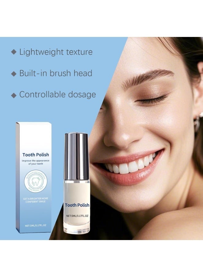 Feimuko Tooth Polish, Teeth Whitening Paint, Instant Teeth Whitening Paint, Portable & Long-Lasting Tooth Polish, 5ML - Image 5