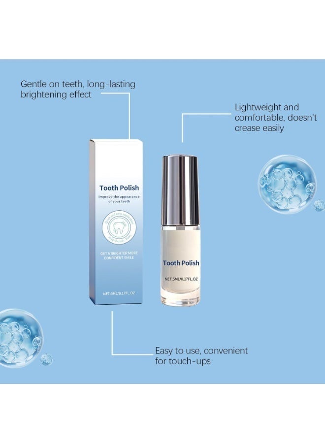 Feimuko Tooth Polish, Teeth Whitening Paint, Instant Teeth Whitening Paint, Portable & Long-Lasting Tooth Polish, 5ML - Image 4