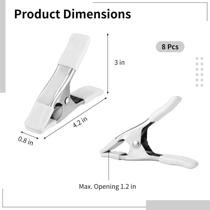 Heavy Duty Clothing Clamps, 8 Pcs Dress Clips for Wedding Photographer, Fashion Designers, Dress Makers, Fixed Clamp for Bridal, Seamstress Mannequin, Salespeople - Image 3