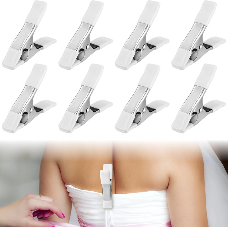 Heavy Duty Clothing Clamps, 8 Pcs Dress Clips for Wedding Photographer, Fashion Designers, Dress Makers, Fixed Clamp for Bridal, Seamstress Mannequin, Salespeople - Image 1