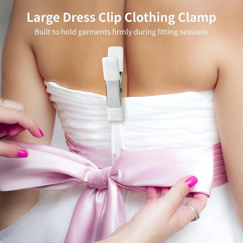 Heavy Duty Clothing Clamps, 8 Pcs Dress Clips for Wedding Photographer, Fashion Designers, Dress Makers, Fixed Clamp for Bridal, Seamstress Mannequin, Salespeople - Image 2