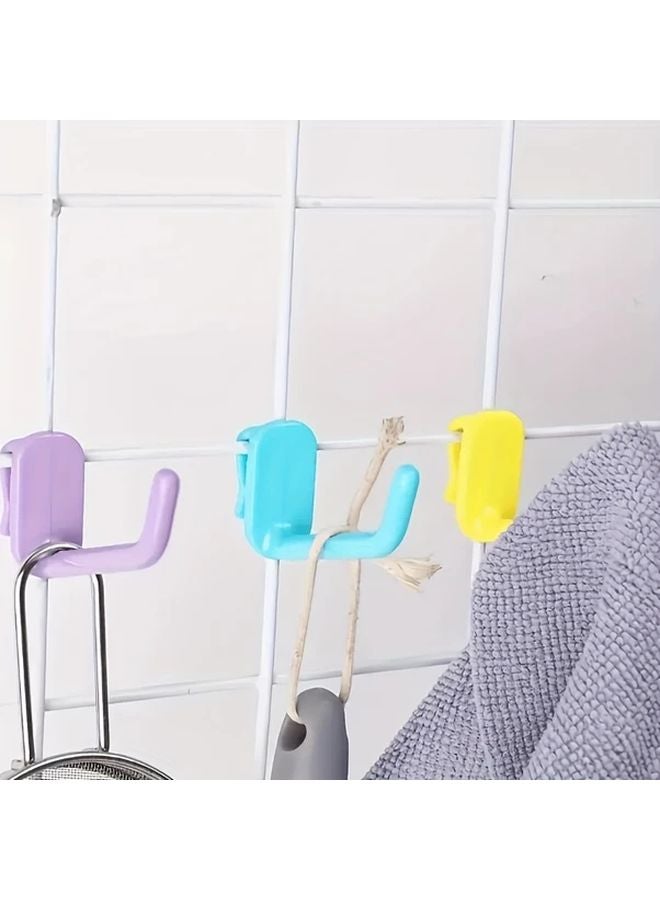 10pcs Multicolor Double Prong Plastic Hooks For Metal Grid Panels Display Home Supermarket Retail Store - Image 4