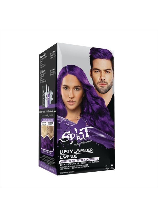 SPLAT Lusty Lavender | Original Complete Purple Hair Dye Kit | Semi Permanent | Vegan - Image 1