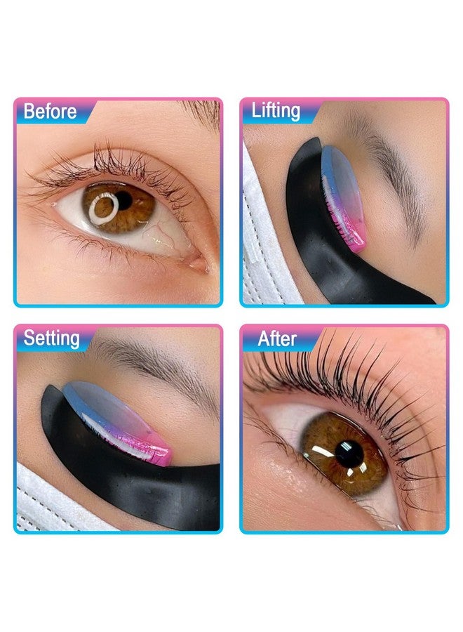 Libeauty Eyelash Lift Rods Reusable Lash Perm Pads 8 Pairs Set Of Combi Silicon Pads Ccurl Eyelash Lifting Shield Diy Use At Home Or Salon Lash Perming Tool - Image 3