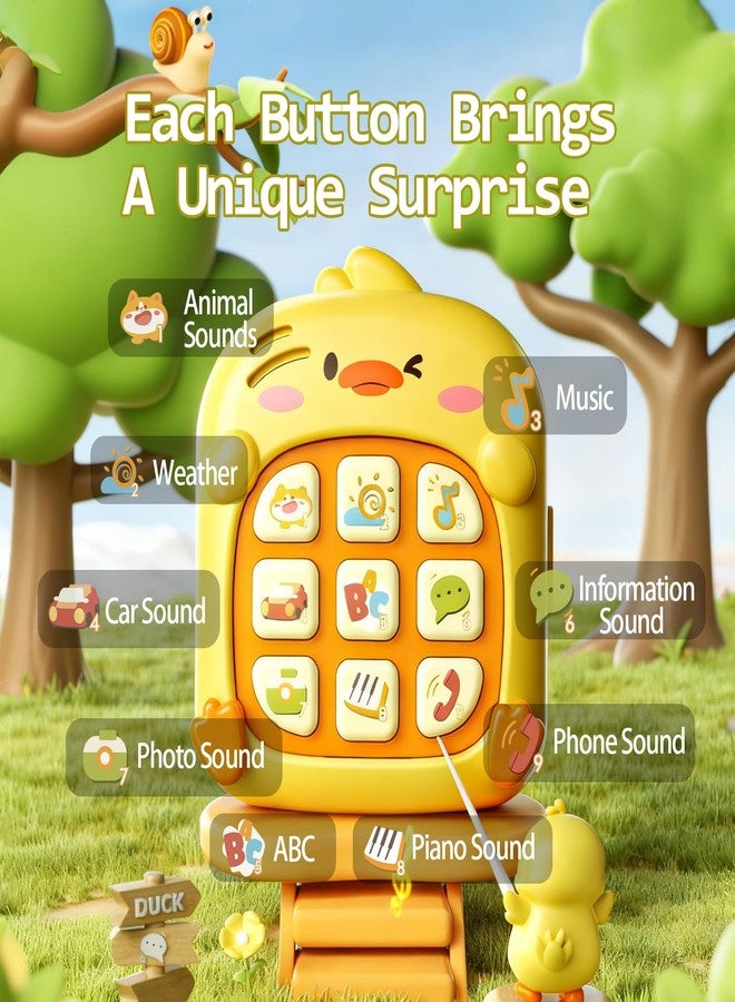 COUOMOXA Duck Baby Music Toy for Toddler: 1-3 Years Old Kids Sensory Busy Board - Montessori Early Educational Toy for 9-12-18 Month Age Travel Game - Christmas Birthday Gift for Boys Girls - Image 4
