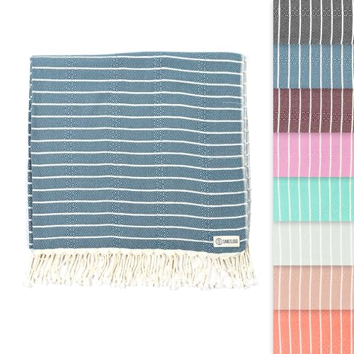 Sand Cloud Turkish Beach Towel  Sand Proof  100 Certified Organic Turkish Towel  Quick Dry Towel for Beach Picnic Blanket or Bath Towel  As Seen on Shark Tank  Gocek Denim