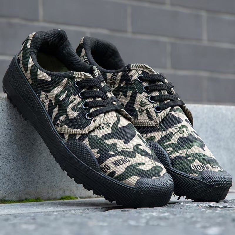 Student Military Training Shoes, Liberation Shoes, Training Shoes, Wear-Resistant, Breathable, Non-Slip Rubber Shoes, Construction Site Work Safety Shoes, Durable - Image 1