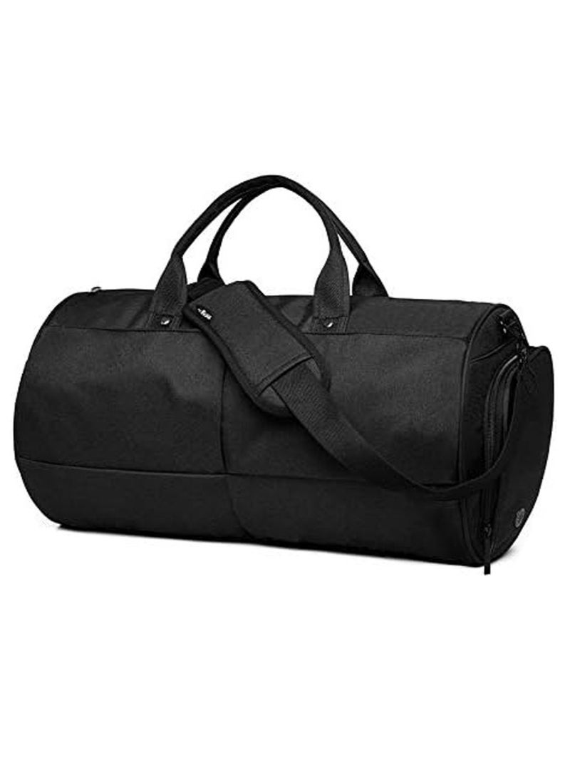 Rubik Duffel Bag Fitness Sports Gym Bag for Men Women with Wet Pocket & Shoes Compartment, Waterproof Carry on Baggage Black  - Image 1