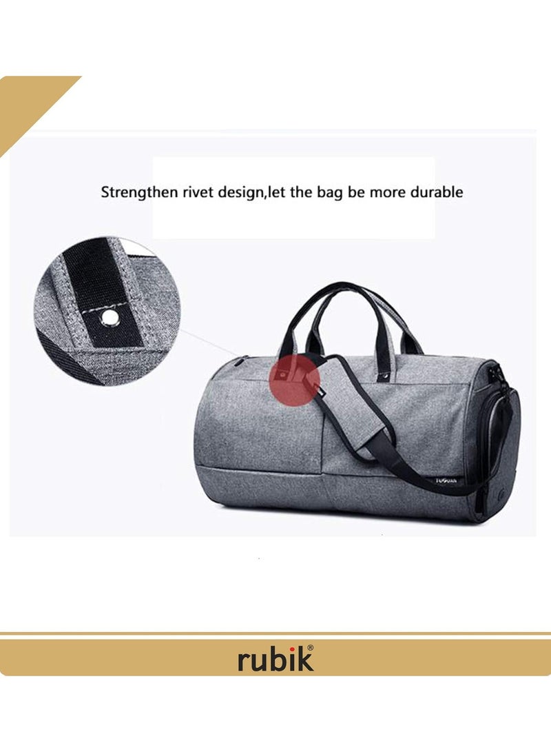 Rubik Duffel Bag Fitness Sports Gym Bag for Men Women with Wet Pocket & Shoes Compartment, Waterproof Carry on Baggage Black  - Image 5