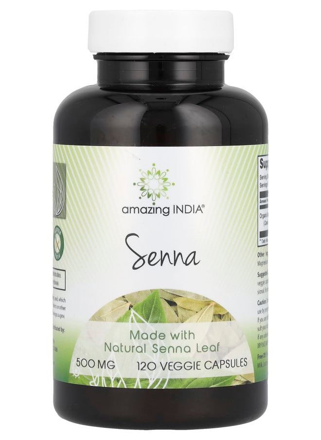 Senna  500 mg  120 Veggie Capsules - pzsku/Z50C21107BC9842287A83Z/45/_/1728743043/b3416593-9db8-40b2-8228-f5ac8ded668e