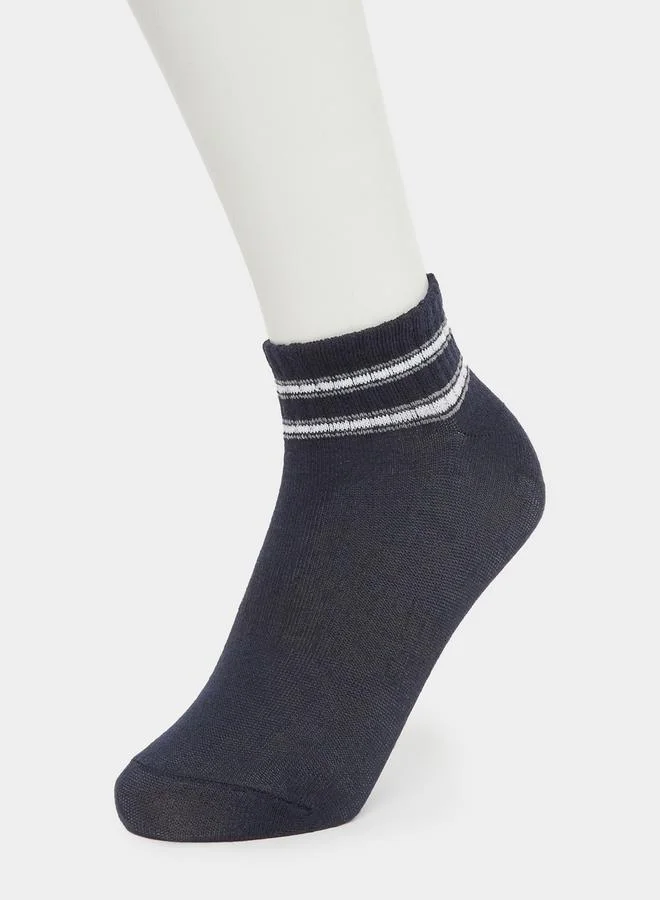 Styli Set of 5 - Striped Detail Quarter Socks