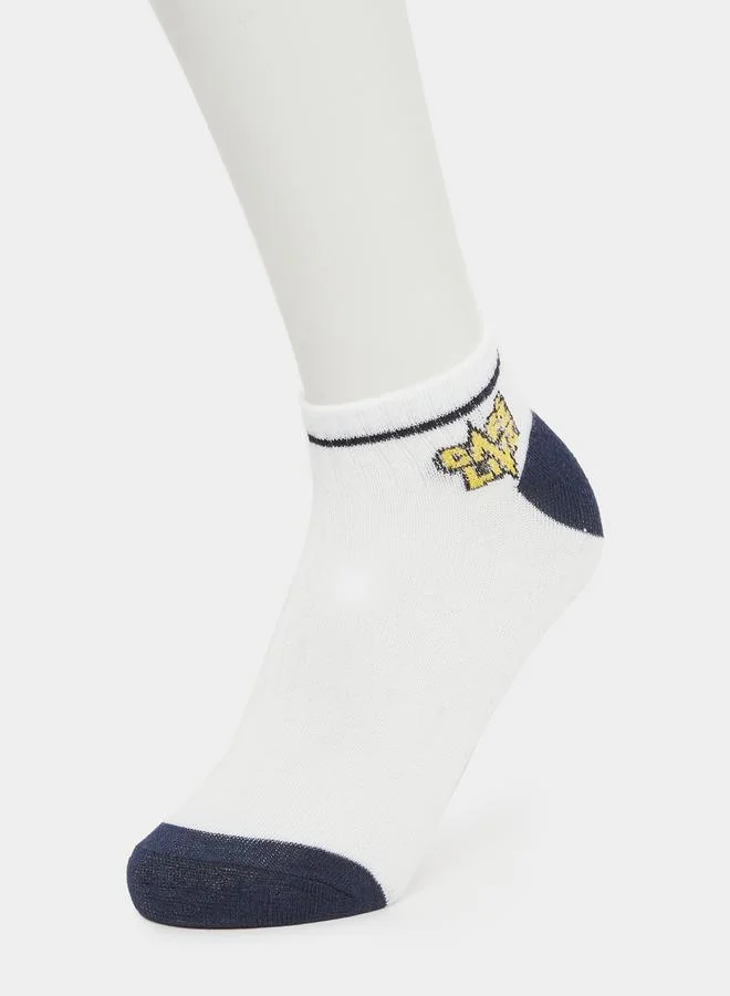 Styli Set of 5 - Striped Detail Quarter Socks