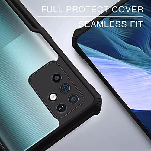 REALCASE Infinix Note 10 Back Cover Shockproof Bumper Crystal Clear | 360 Degree Protection TPU+PC | Camera Protection | Acrylic Transparent Eagle Cover Case for Infinix Note 10 (X-Black) - Image 3