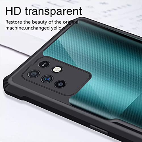 REALCASE Infinix Note 10 Back Cover Shockproof Bumper Crystal Clear | 360 Degree Protection TPU+PC | Camera Protection | Acrylic Transparent Eagle Cover Case for Infinix Note 10 (X-Black) - Image 4