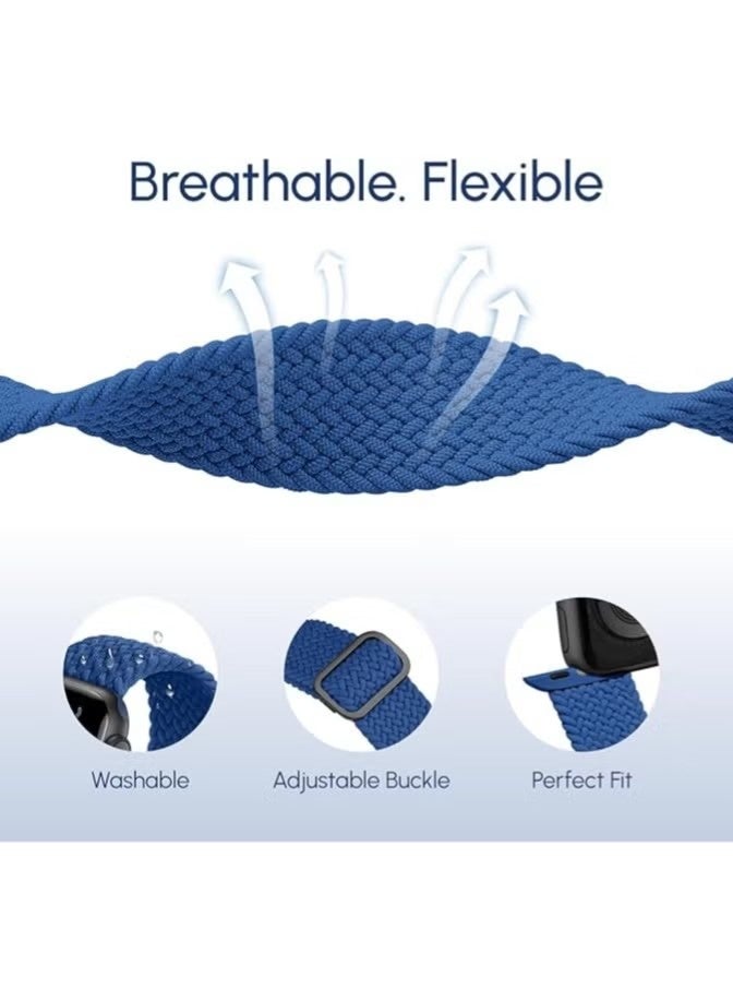Braided Stretchy Strap Compatible for Apple Watch Band 38mm 40mm 41mm 42mm Elastic Nylon Sport Strap Wristband for Compatibility iWatch Series 11/10/9/8/7/6/5/4/SE/SE1/SE2 - Image 2