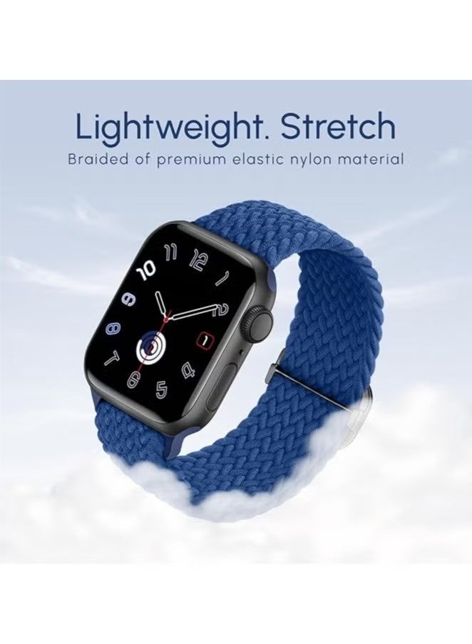 Braided Stretchy Strap Compatible for Apple Watch Band 38mm 40mm 41mm 42mm Elastic Nylon Sport Strap Wristband for Compatibility iWatch Series 11/10/9/8/7/6/5/4/SE/SE1/SE2 - Image 3