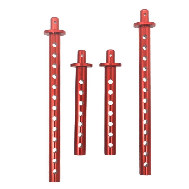 RCAWD 4pcs Alloy Front and Rear Body Post RER11338 for RC 1/10 Redcat Gen8 Crawler (Red) - Image 1