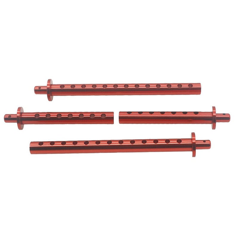 RCAWD 4pcs Alloy Front and Rear Body Post RER11338 for RC 1/10 Redcat Gen8 Crawler (Red) - Image 3