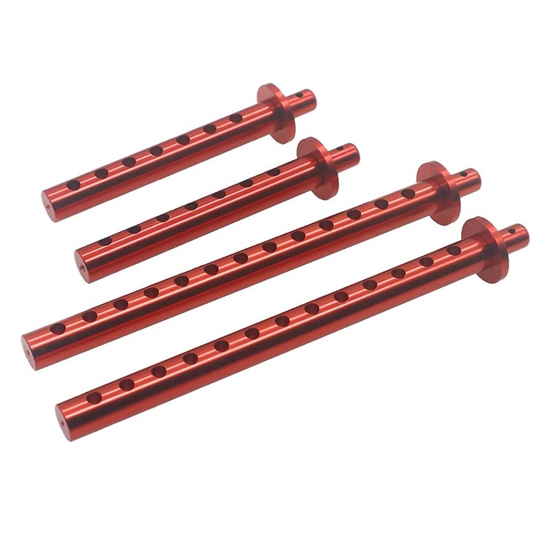 RCAWD 4pcs Alloy Front and Rear Body Post RER11338 for RC 1/10 Redcat Gen8 Crawler (Red) - Image 2