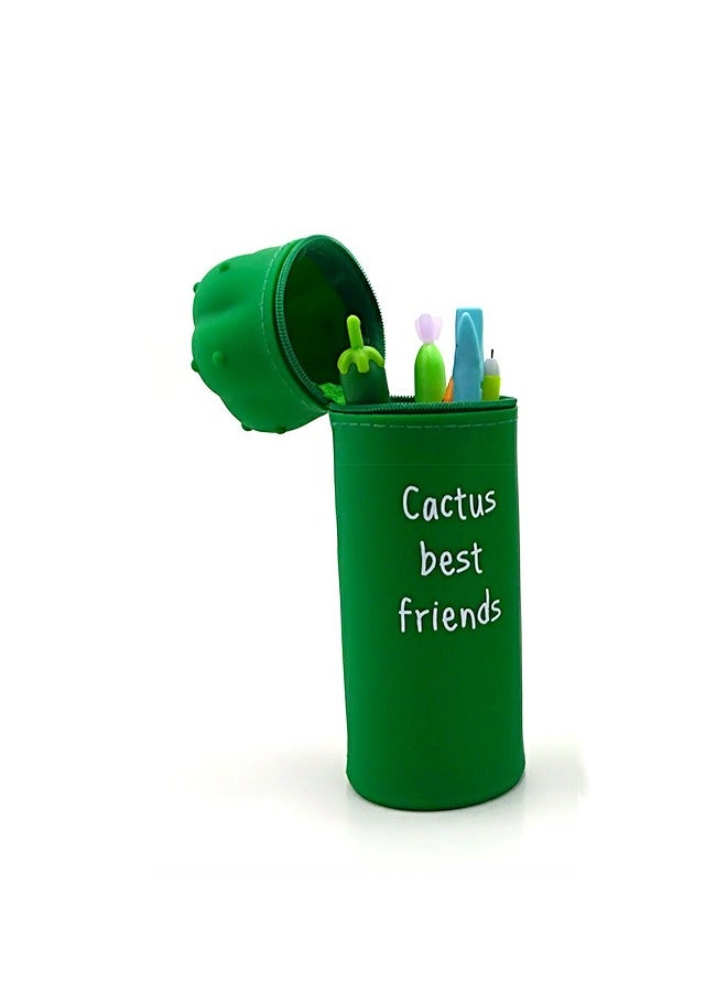 XIANGYU Creative Silicone Cactus Stationery Case Pen Pouch Pen Holder Case  - Image 1