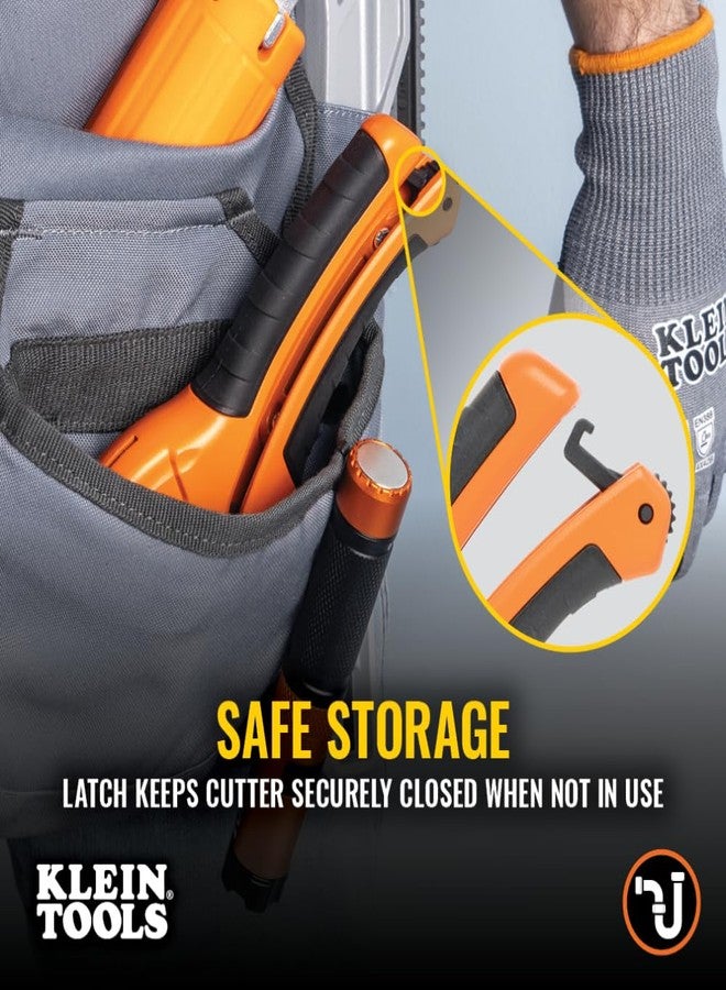 Klein Tools 50063 Ratcheting PVC Pipe Cutter, Cuts 1-1/4-Inch I.D. PVC, CPVC, PEX Pipes, One-Handed Operation, Replaceable Blades - Image 4