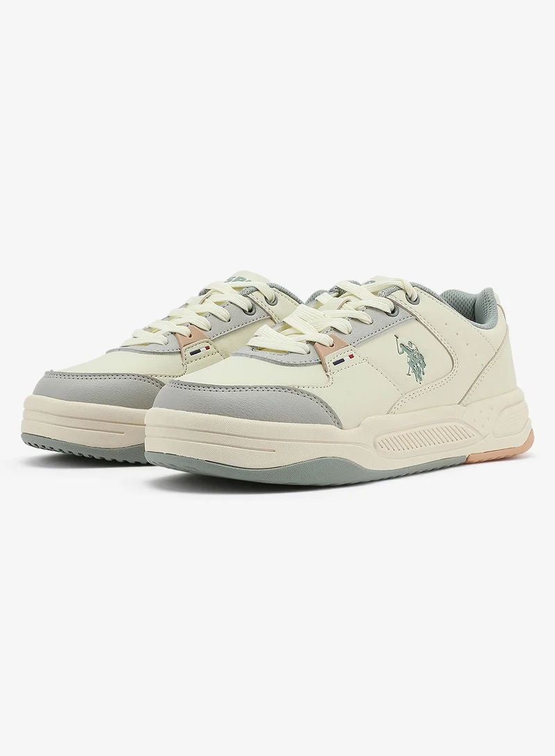 U.S. Polo Assn. beige Women's  Beige Low-Top Sneakers - Style that Moves, Comfort Shoes that Lasts for Women | Best Price UAE