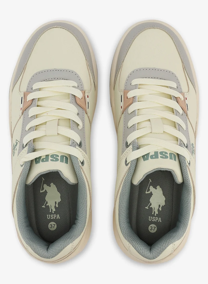 U.S. Polo Assn. beige Women's  Beige Low-Top Sneakers - Style that Moves, Comfort Shoes that Lasts for Women | Best Price UAE