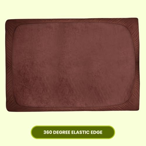 AVI Terry Cotton Ultra Soft Waterproof Bed Mattress Protector King Size 78x72 inch | Breathable Washable Elastic Fitted Mattresses Cover for King Size Bed (6.5x6 feet, Brown - Fit On 2-10 Inch) - Image 4