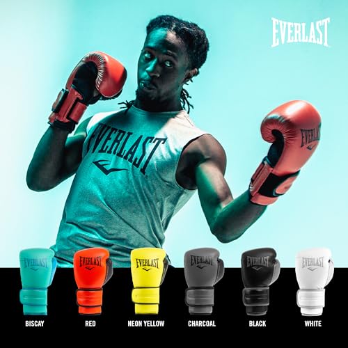 Everlast Powerlock 2 Hook & Loop Boxing Gloves | Fight Training Gloves | Hook and Loop with Durable Hand & Wrist Support | Heavy Bag & Fitness Training (Red, 16 oz) - Image 5