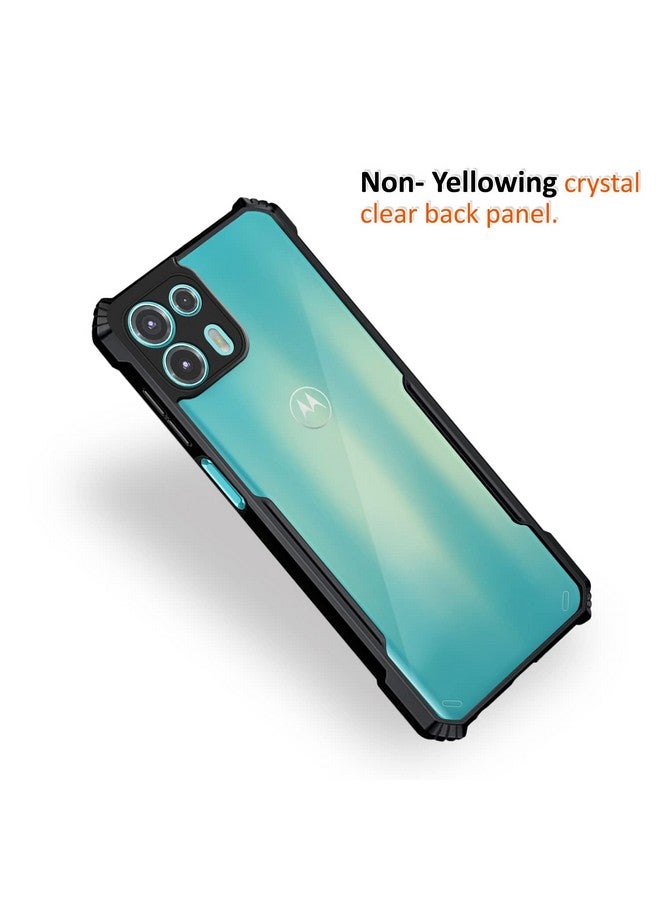 بلاس غطاء حماية خلفي 360 درجة مع إطار أسود لهاتف موتورولا موتو جي 71 5 جي - أسود - Image 4
