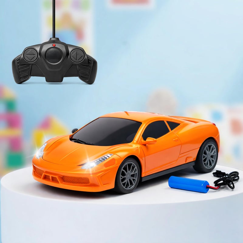 VGRASSP 1:24 Scale Remote Control Racing Car Toy for Kids – 4 Function RC Car with Head Lights and Rechargeable Battery - Color and Design As Per Stock - Image 5