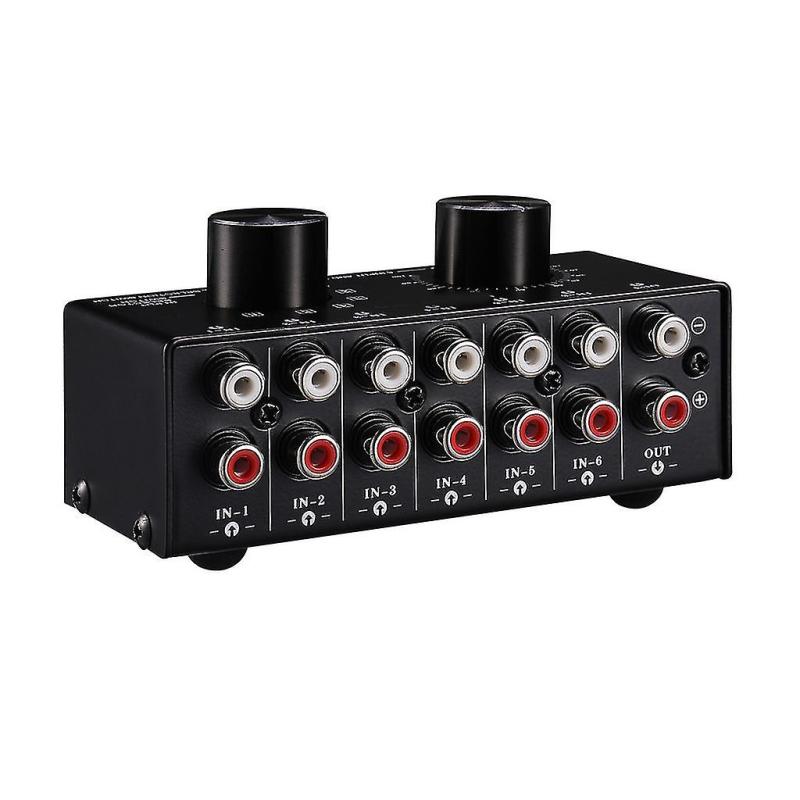 6-way Av Switch Rca Switcher 6 In 1 Out Composite Video L/r Audio Selector Box - Image 3