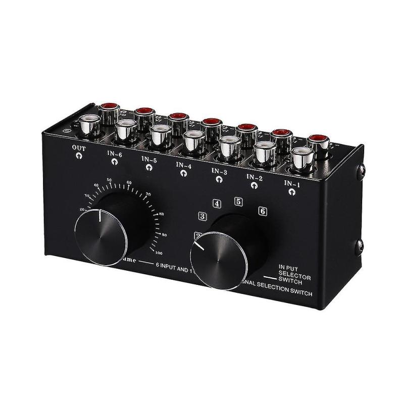 6-way Av Switch Rca Switcher 6 In 1 Out Composite Video L/r Audio Selector Box - Image 4