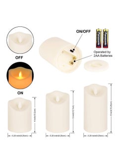 Flameless Candles, Set of 3 Flameless Pillar Candles, Battery Operated Fake Candle, LED Flameless Candles Flickering, Elegant Wickless Design, Perfect for Home Decor - pzsku/Z50C2AC264F11EEC7BFFFZ/45/_/1731428060/4731f926-9f11-4c11-9875-69d4f630334c