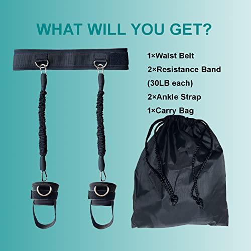 CORECISE Vertical Jumping Trainer,Leg Strength Training Resistance Band for Agility Speed Basketball Volleyball Football Jump Training 60LB - Image 2