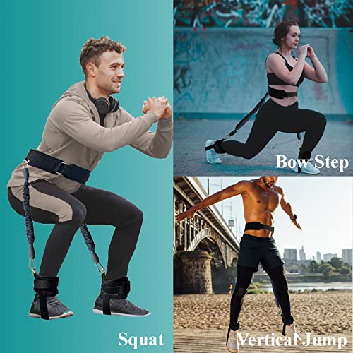 CORECISE Vertical Jumping Trainer,Leg Strength Training Resistance Band for Agility Speed Basketball Volleyball Football Jump Training 60LB - Image 5