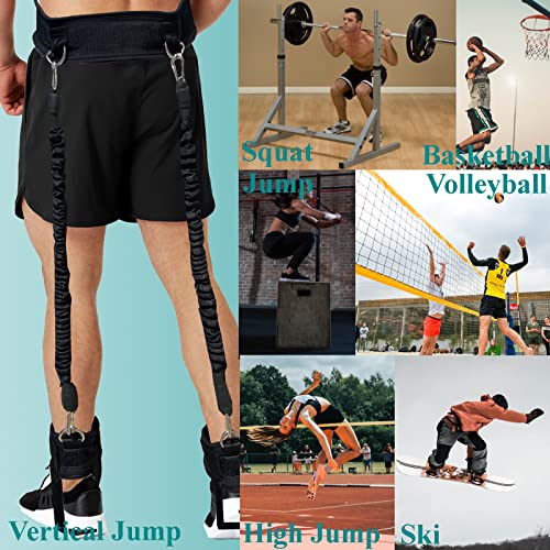 CORECISE Vertical Jumping Trainer,Leg Strength Training Resistance Band for Agility Speed Basketball Volleyball Football Jump Training 60LB - Image 4
