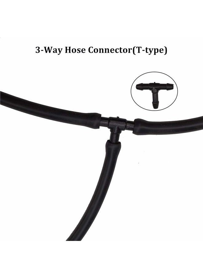 BUENNUS 18Pcs Windshield Wiper Hose Connectors, 2-Way I Type,3-Way T Type,3-Way Y Type Windshield Hose Connector Kit,Black Plastic Water Hose Connector Splitter for Universal Car Washer Nozzles - Image 4