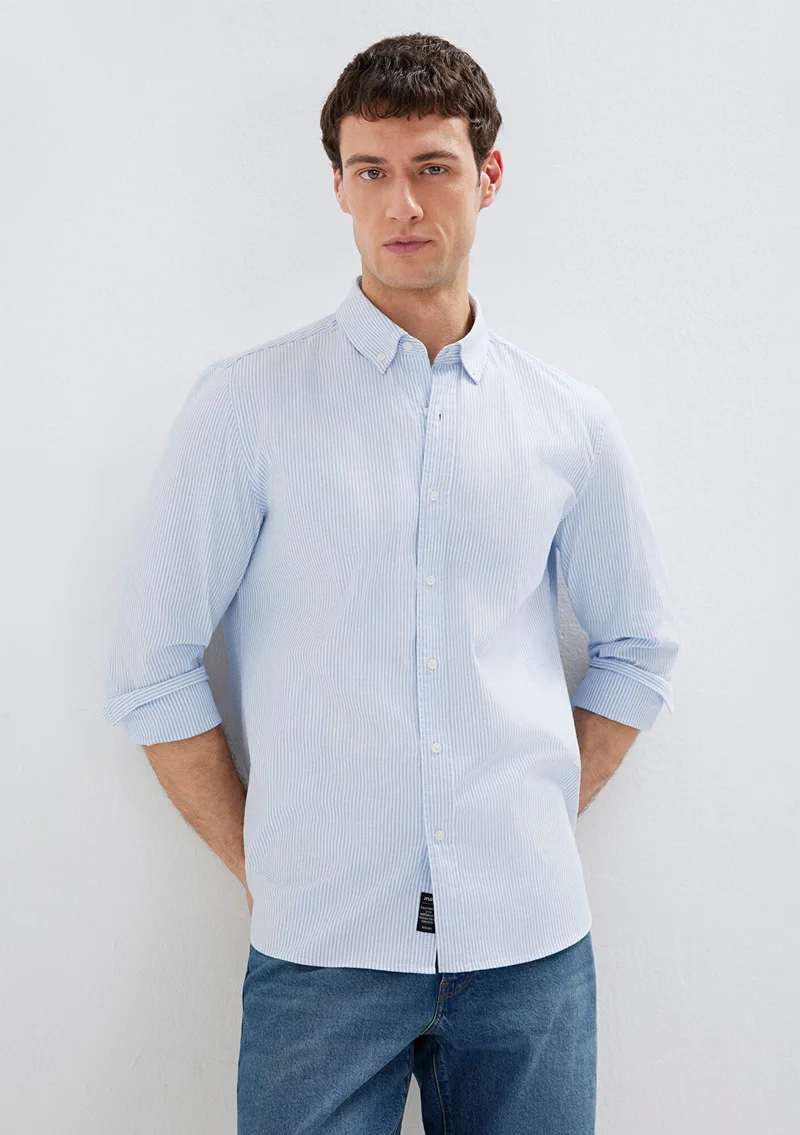 Mavi Striped Blue Shirt