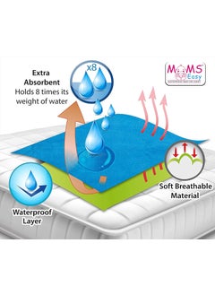 MOMSEASY MOMSEASY New Born Baby Boy and Girl Drysheet Waterproof Water Mat for Baby Waterproof Bed Protector for Baby and New Born Products Plum XLarge 200x140 CM  - Image 3