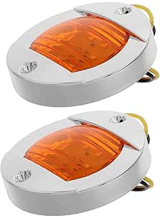 2pcs High Brightness Round LED Trailer Tail Lights for Semi Truck and Boat - Image 1