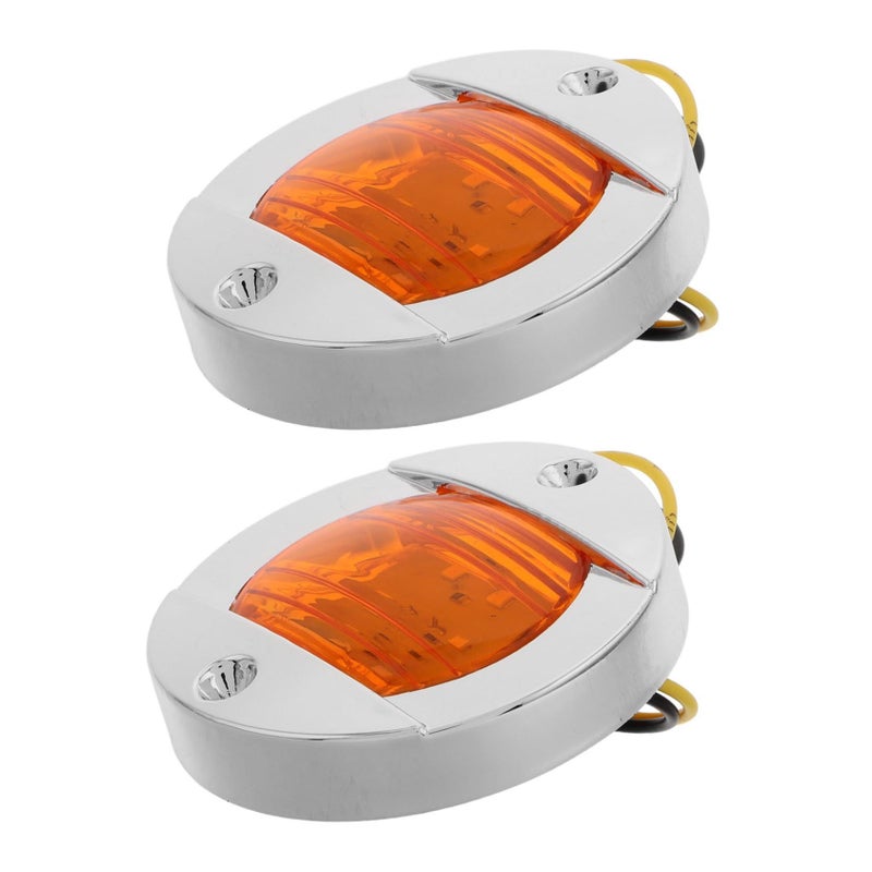 2pcs High Brightness Round LED Trailer Tail Lights for Semi Truck and Boat - Image 2