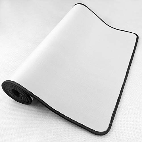 Qisan Large Gaming Mouse Pad Extended Size Mousepad for Computer Desktop PC Laptop 31.5"x11.8"x0.15" Keyboard Pad Desk Pad with Anti-Slip Rubber Base | Large Desk Mat for Keyboard and Mouse-White 3pcs - Image 3