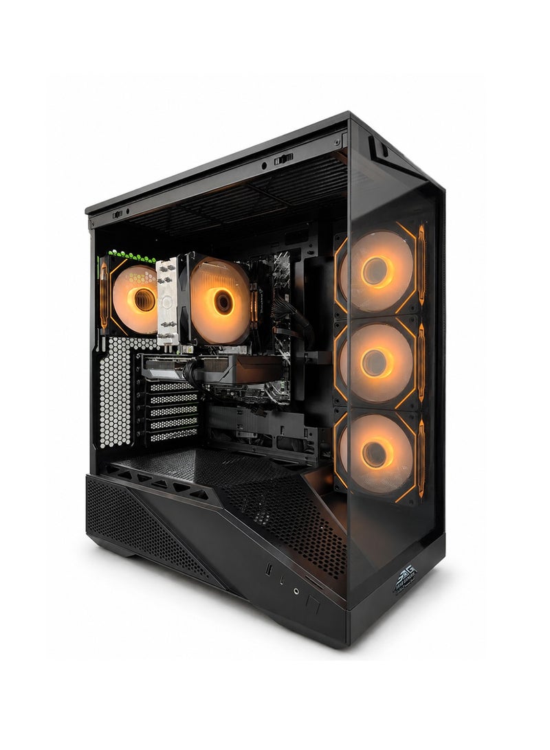 عرب جيمرز حزمة كمبيوتر الألعاب - Intel Core i5-12400F, NVIDIA GeForce RTX 5050 8GB, 16GB RAM, 1TB NVMe SSD, شاشة 24 بوصة FHD, لوحة مفاتيح, ماوس, سماعة رأس ومكبر صوت RGB للألعاب, ويندوز 11 برو - أسود - Image 2