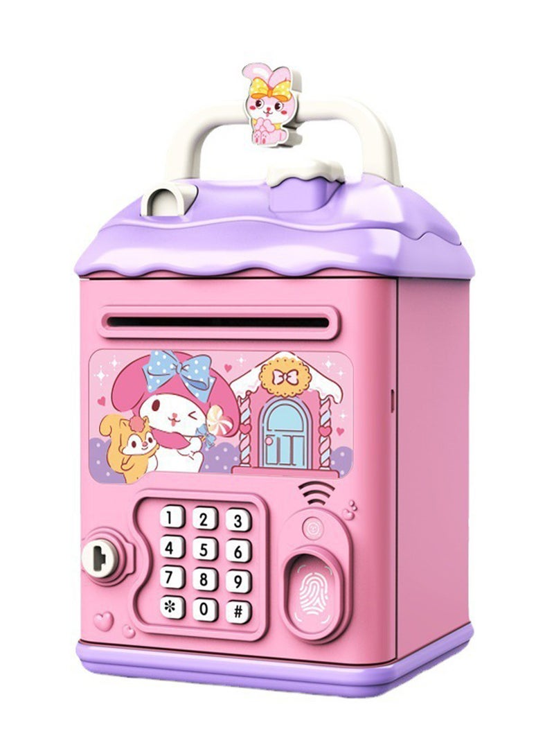 Relex Money Saving Box, Kids Money Bank with Password & Key & Fingerprint, Ideal Gift for Children's Birthdays, Parties, Festivals - Image 1