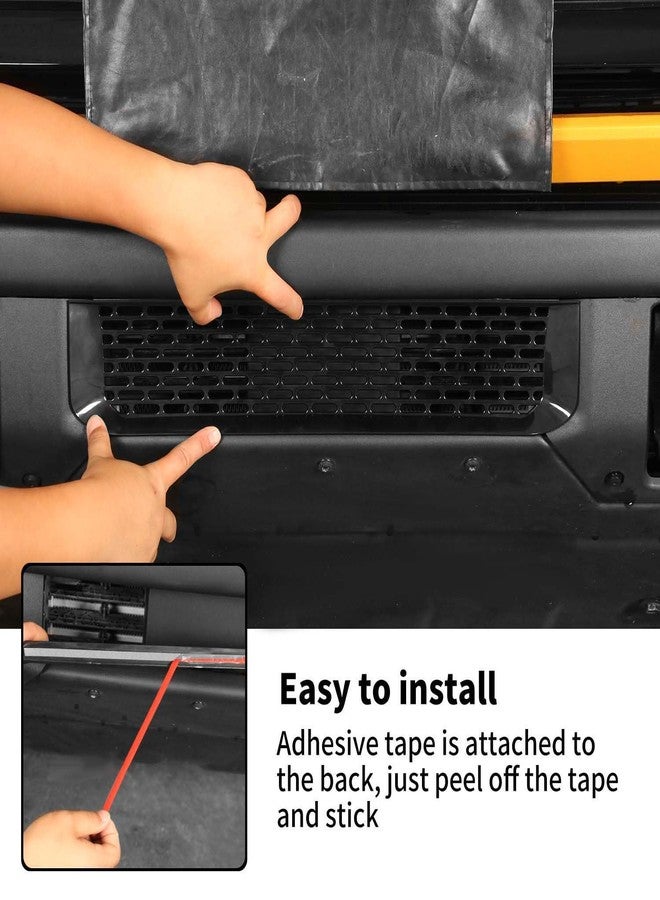 Linskip Modular Bumper Gap Insert Compatible with 2021-2025 Ford Bronco & Bronco Raptor, Enhancing Vehicle Front Appearance, Front Bumper Gap Cover for Bronco Exterior Accessories(Gloss Black) - Image 4