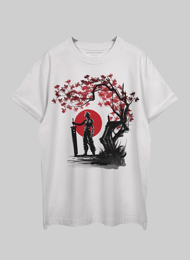 THREADCURRY THREADCURRY Ex-soldier under the sun Oversized Drop Shoulder Cotton Loose Printed T-Shirt for Men  - Image 1