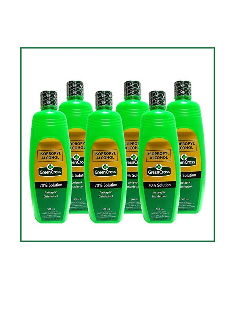 GreenCross Green Cross Isopropyl Alcohol, 500ml (Pack of 6) 